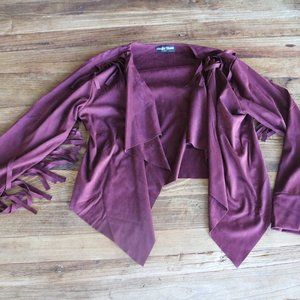 Crazy Train Rose Faux Suede Jacket